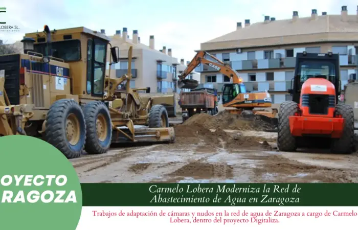 Carmelo Lobera modernizando la red de abastecimiento de agua en Zaragoza.