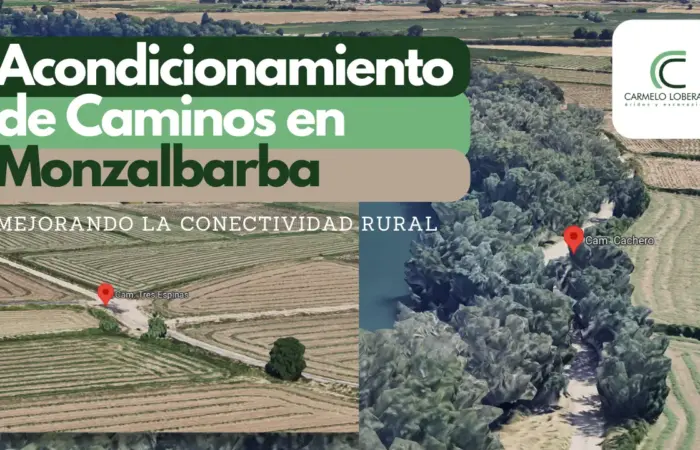 Acondicionamiento de caminos rurales en Monzalbarba por Carmelo Lobera.